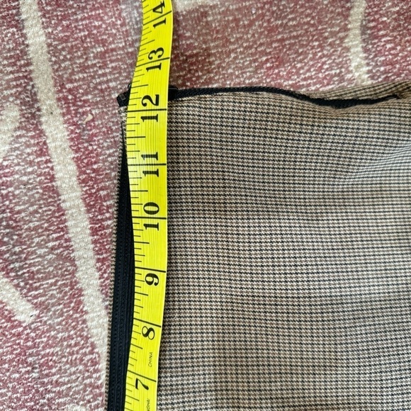 Everlane Side Zip Button Closure Pull On Stretch Coco Plaid Ankle Crop Pant 00 - Picture 13 of 15